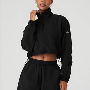 Alo Yoga Alumni Cropped Windbreaker Jacket M